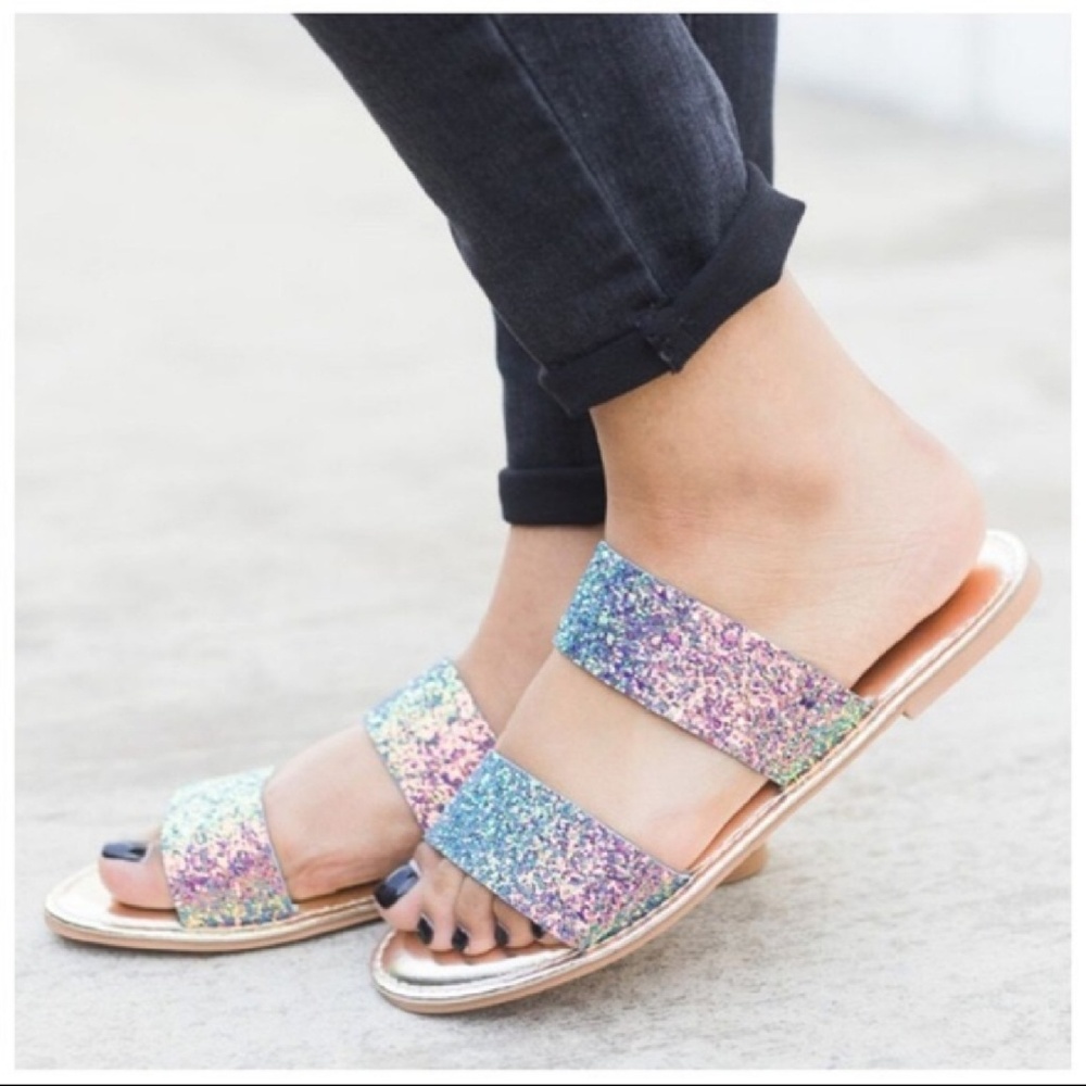 💙Mermaid Glitter Slide Sandals - Picture 2 of 2